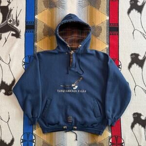 Vintage 90s Habitat Tahquamenon Falls Nature Outdoor Hoodie Sweatshirt Size XL